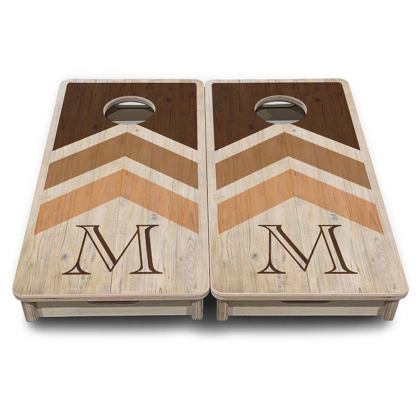 Wedding Arrows - Natural - Mini or Vacation Size Cornhole Boards