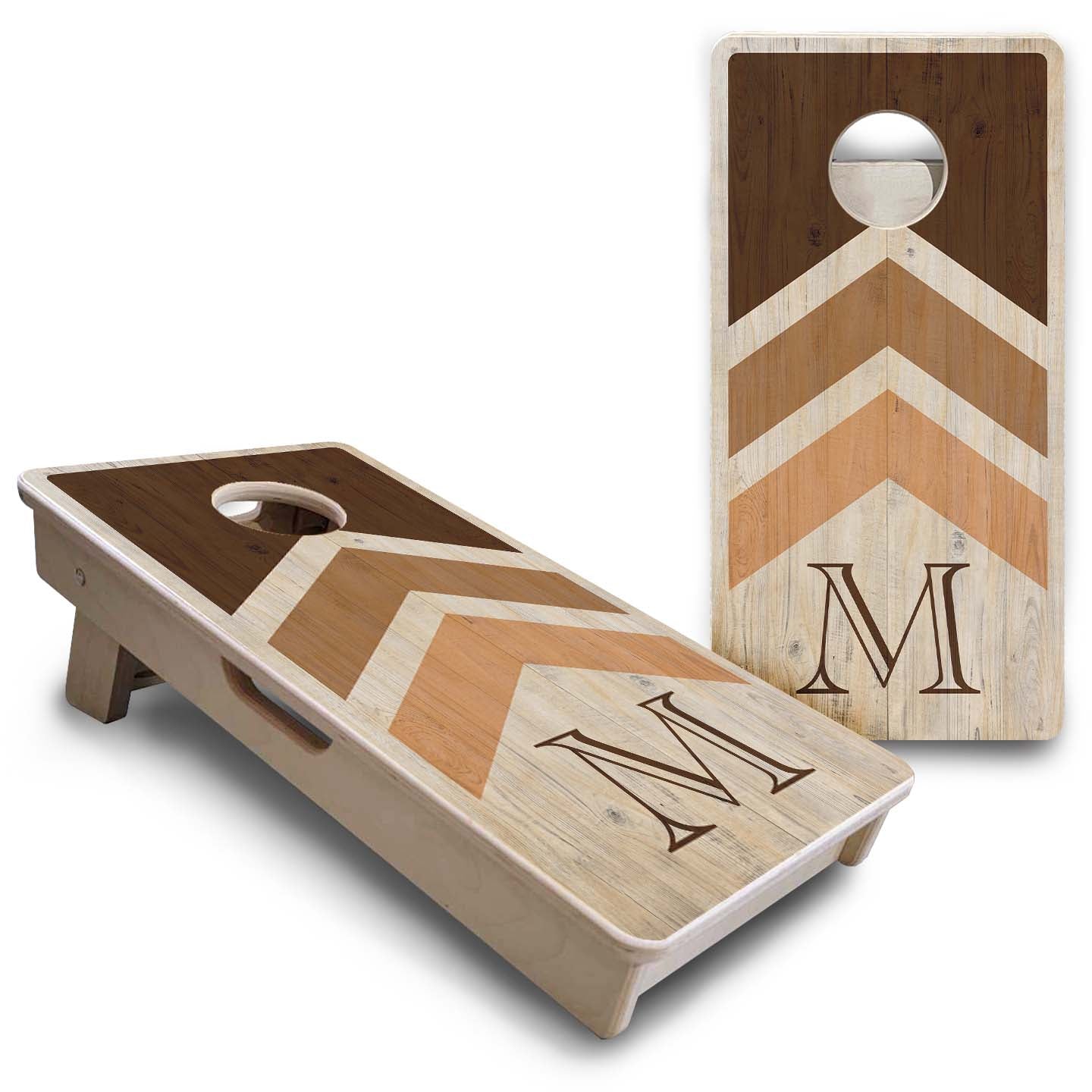 Wedding Arrows - Natural - Mini or Vacation Size Cornhole Boards