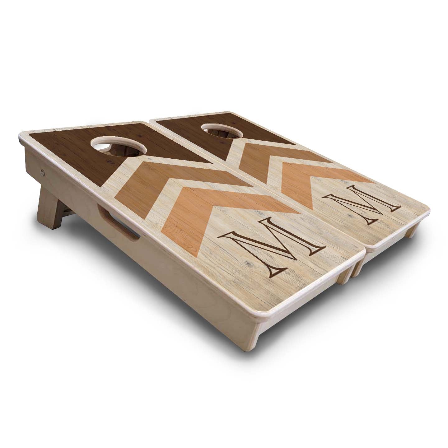 Wedding Arrows - Natural - Mini or Vacation Size Cornhole Boards