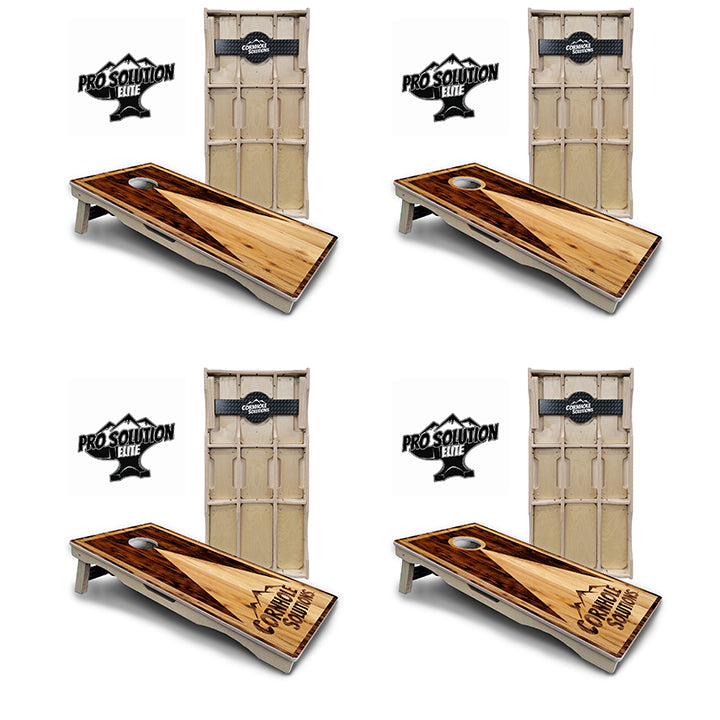 Wooden Triangle Cornhole Boards - Pro Solution Elite Series