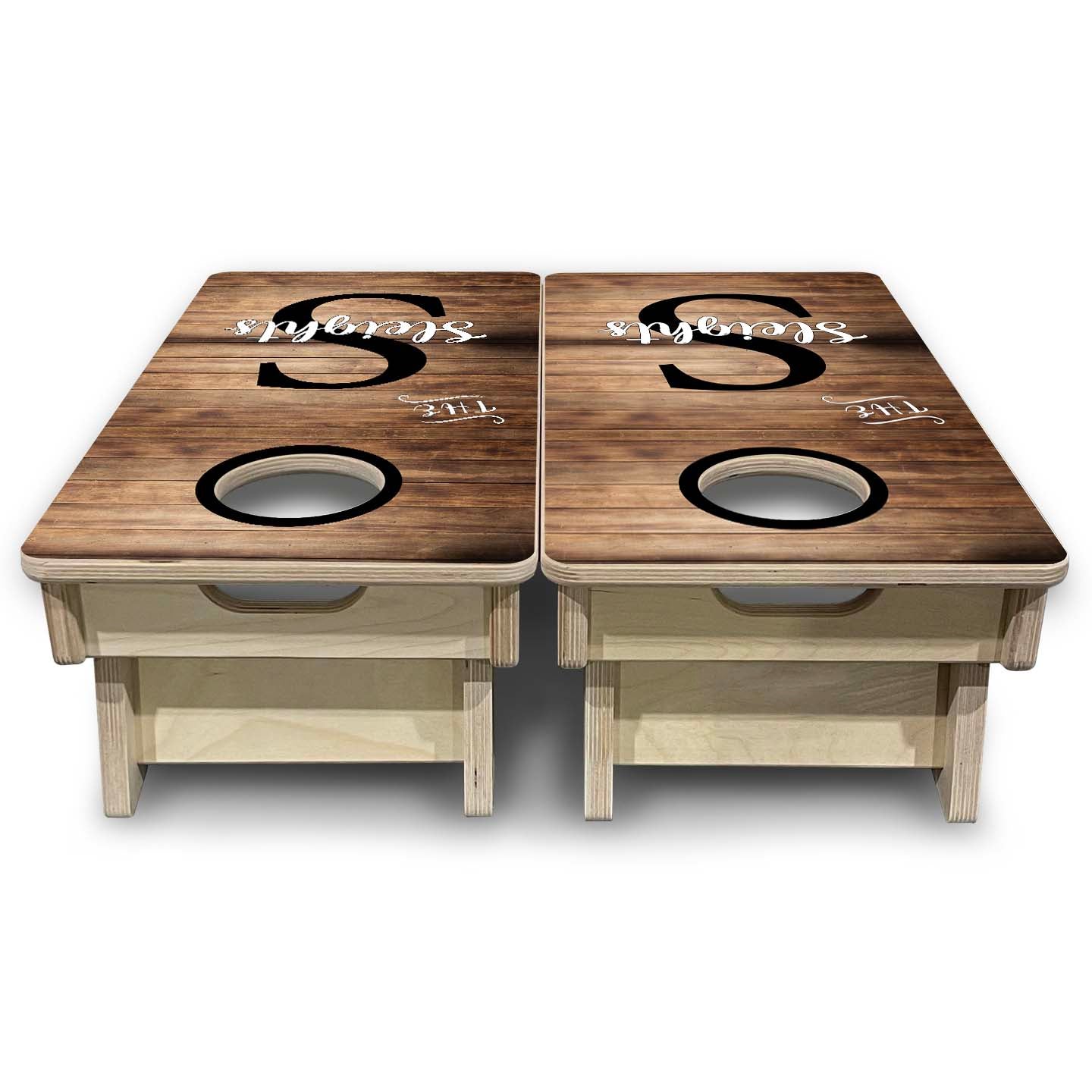 Wood Slat Name - Mini or Vacation Size Cornhole Boards