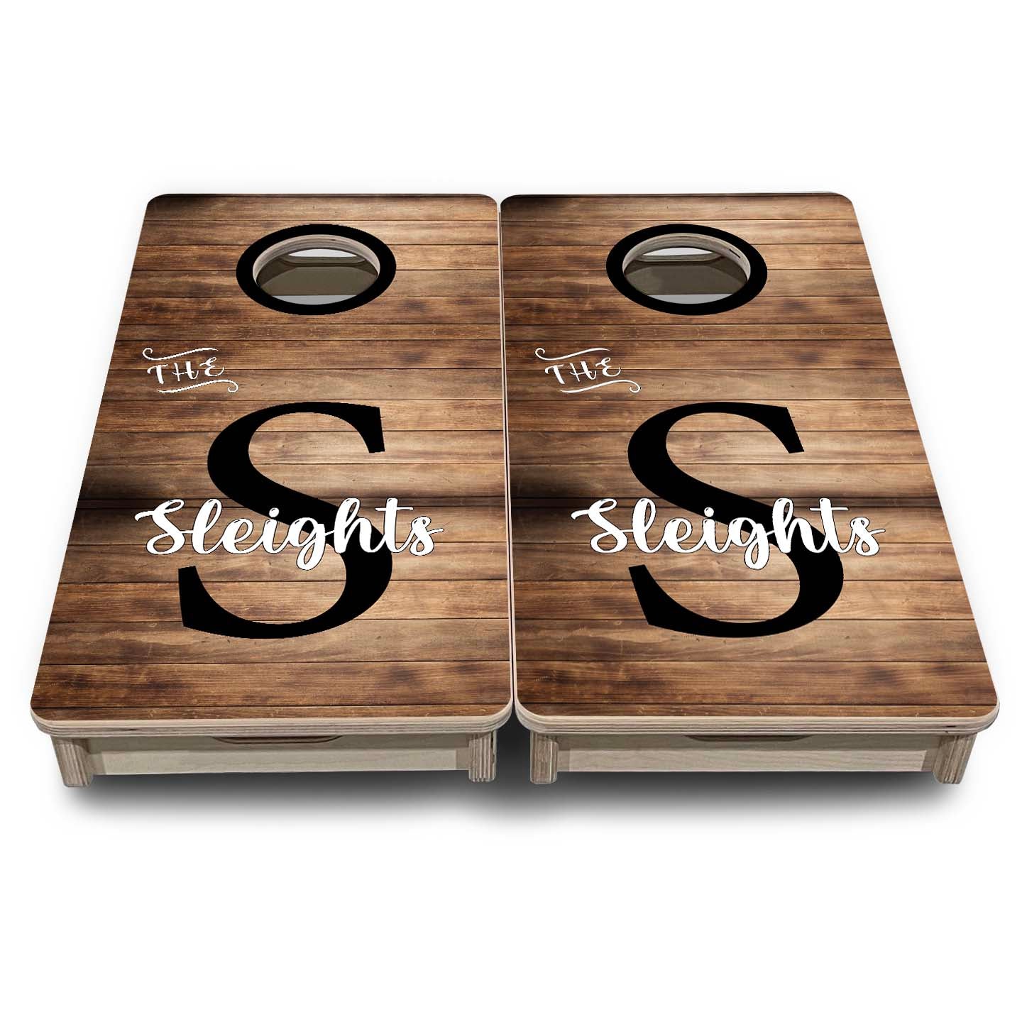 Wood Slat Name - Mini or Vacation Size Cornhole Boards
