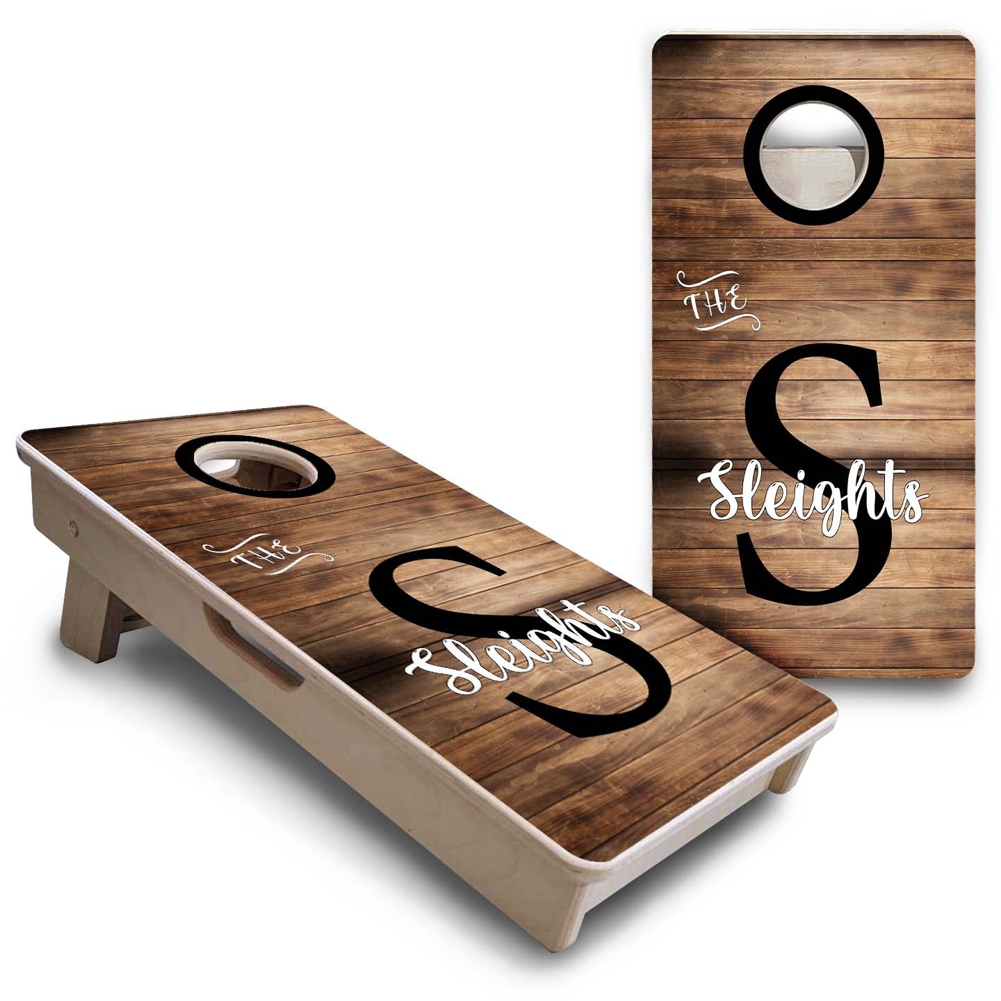 Wood Slat Name - Mini or Vacation Size Cornhole Boards