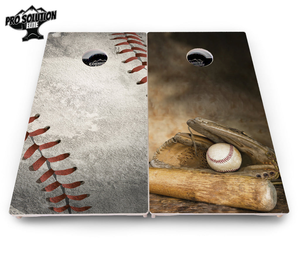Worn Baseball & Glove Cornhole Boards - Pro Solution Elite Series