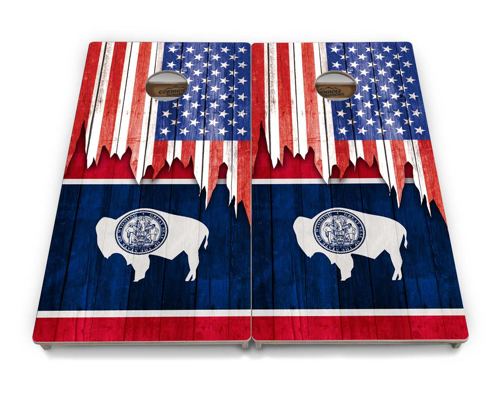 State Flags South Dakota to Wyoming Cornhole Boards - Professional Tournament Series